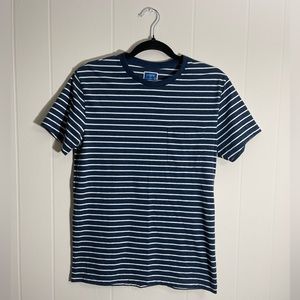 J. Crew Crew Neck Striped T-Shirt - Size Small - Cotton - Short Sleeve - slim